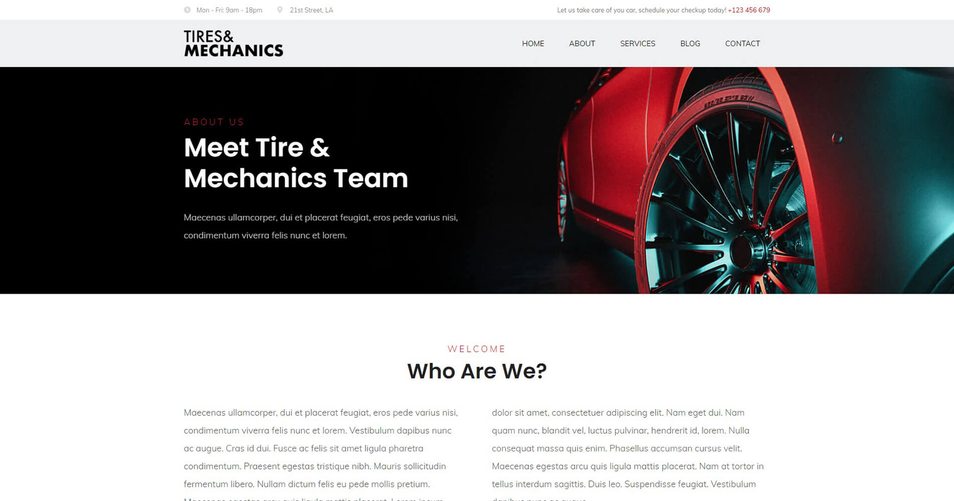 Tires & Mechanics About Page